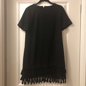 Aqua black dress in Fringe.